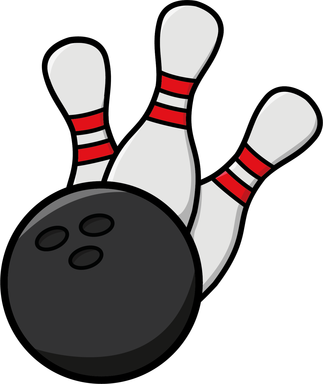 Bowling Strike Png Transparent Image (lavender, black)