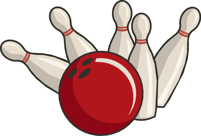 Bowling Strike Transparent Background (beige, maroon, black, silver)