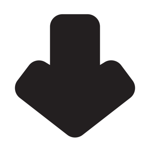 Down Alt Free Png Icon (black)