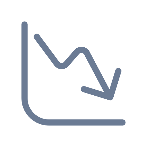 Down Analysis Statistics Diagram Linechart Chart Icon Free Transparent Png Icon Download (gray, black, indigo)