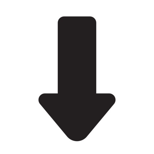 Down Sign 1 Free Transparent Png Icon Download (black)