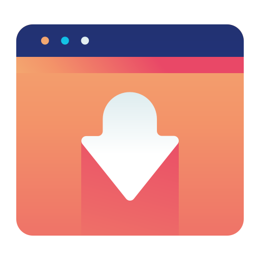 Download Down Arrow Browser Webpage Icon Free Transparent Png Icon Download (navy, salmon, black, white)