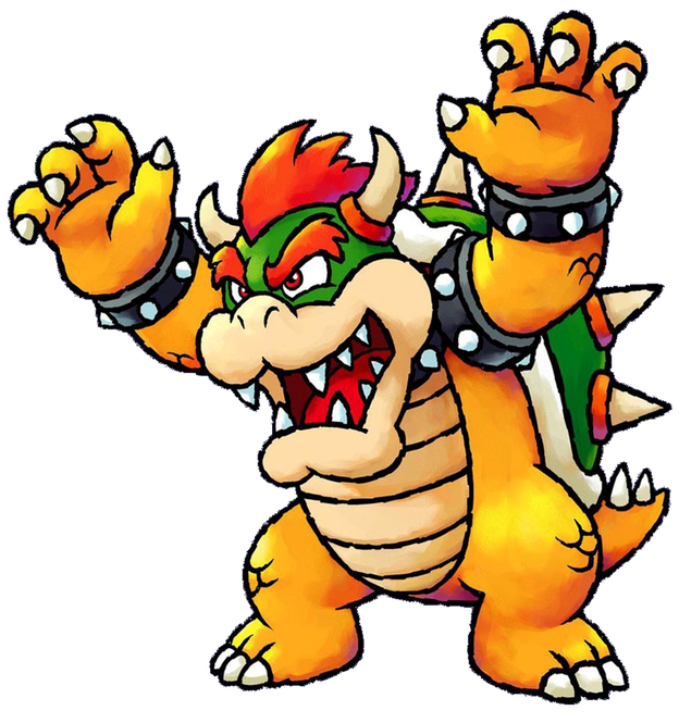 Bowser Png File (white, pink, orange, black)