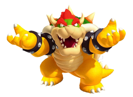 Bowser Png Image (gold, black, orange, white)