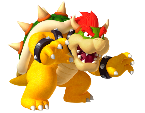 Bowser Transparent Background (red, black, chocolate, gold)