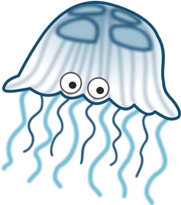 Box Jellyfish Png Image (white, silver, black, gray)