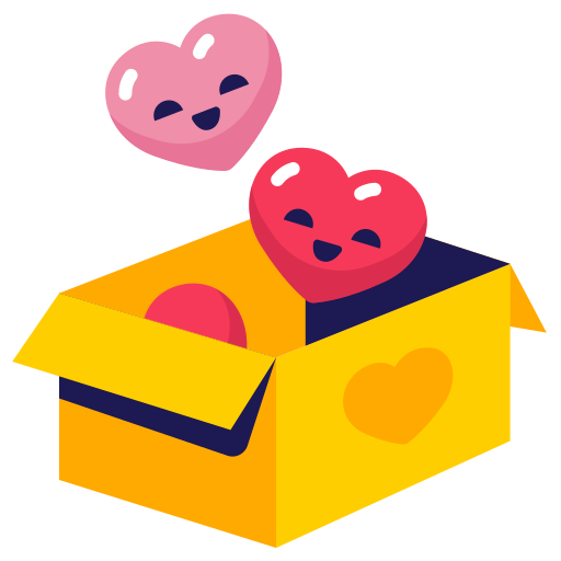 Box Hearts Love Emoji Emo Icon Free Transparent Png Icon Download (salmon, black, plum, orange, gold)