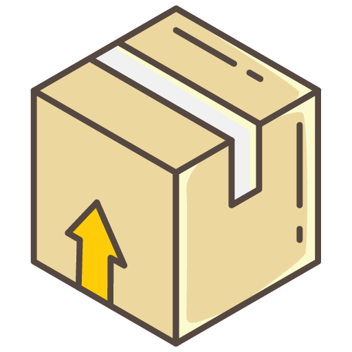 Box Parcel Icon Free Png Icon Download (indigo, white, lavender, pink, gold)