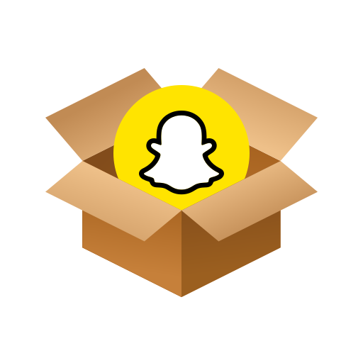 Box Snapchat Icon Free Transparent Png Icon Download (gold, salmon, black, white)