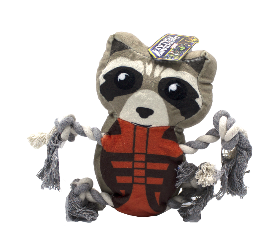 Toy Rocket Raccoon Transparent Background (black)