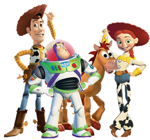 Toy Story Characters Png File (maroon, black)