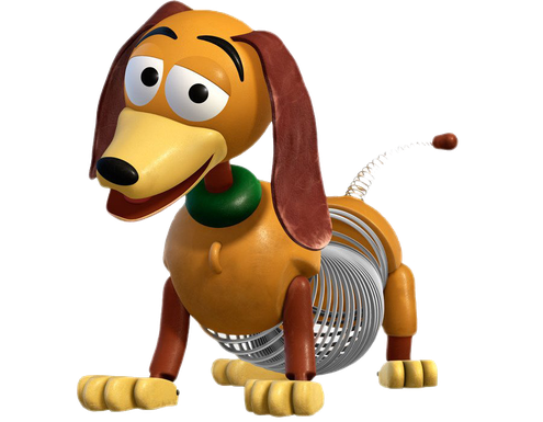 Toy Story Slinky Dog Png Clipart (black, gray, maroon, salmon, white)