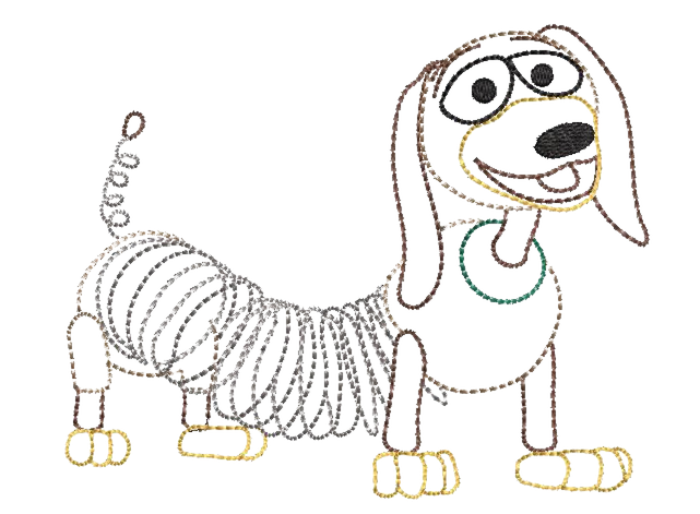 Toy Story Slinky Dog Png Photo (black)