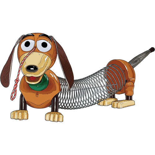 Toy Story Slinky Dog Transparent Png (black, silver, chocolate)