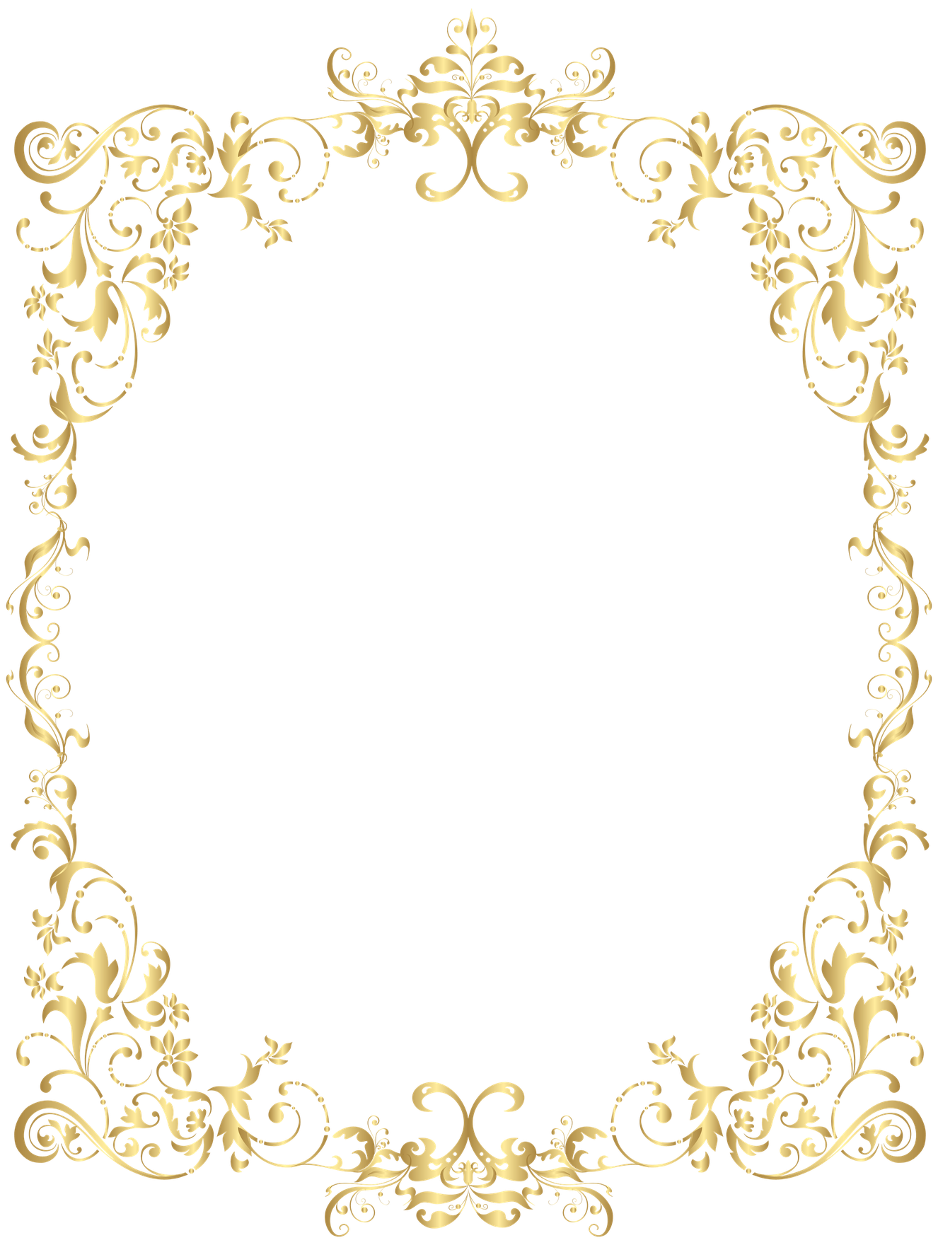 Royal Frame Png Clipart (black)