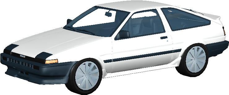 Toyota Ae86 Png Isolated File (black, silver, lavender, white)