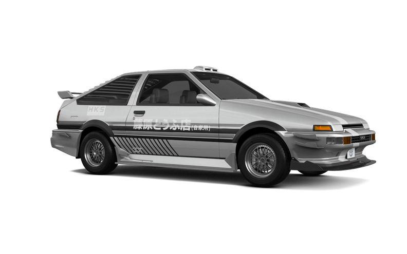 Toyota Ae86 Transparent Png (black, silver)