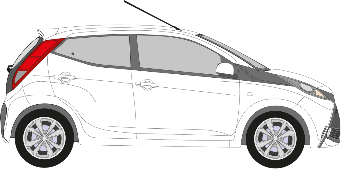 Toyota Aygo Png Isolated Pic (black, silver, lavender, white)