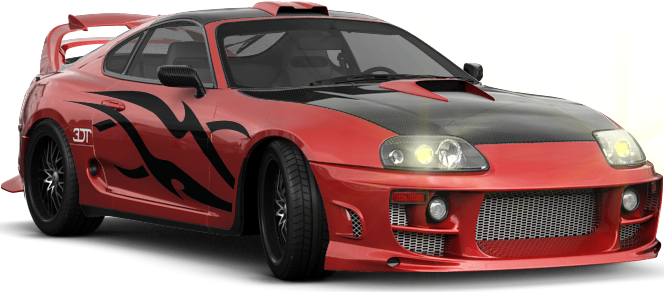 Toyota Supra Png Isolated File (indigo, black, yellow)