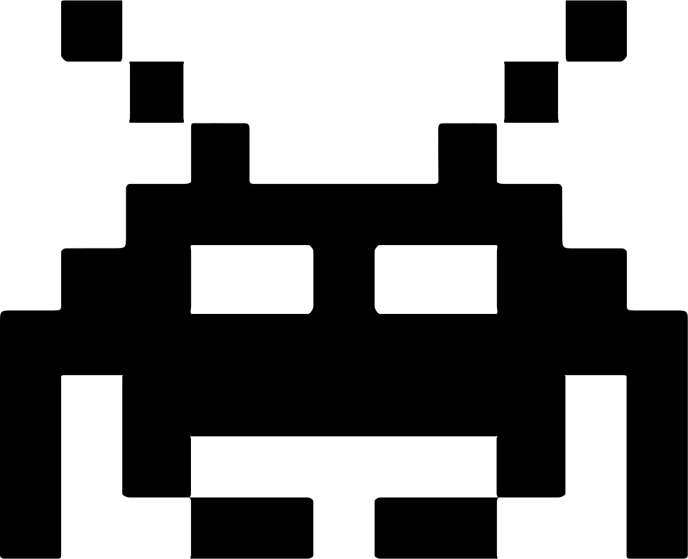 Space Invaders Alien Png Photos (gray, white, black, lavender, silver)