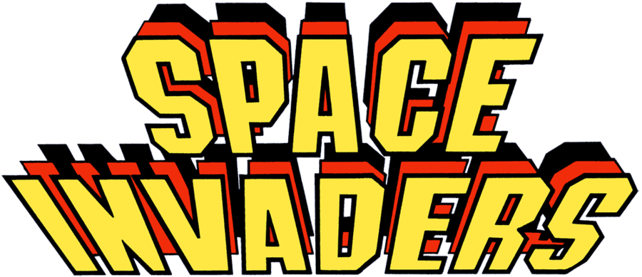 Space Invaders Logo (gold, black, yellow)