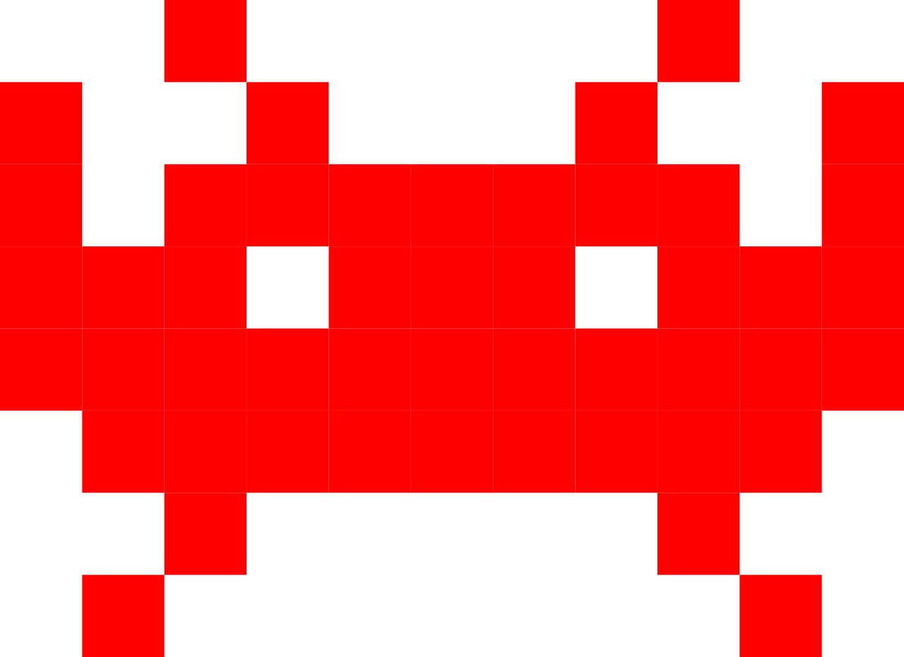 Space Invaders Png Free Download (black, red, maroon)