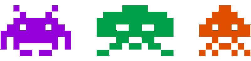 Space Invaders Png Image Hd (chocolate, teal, white, purple, green)