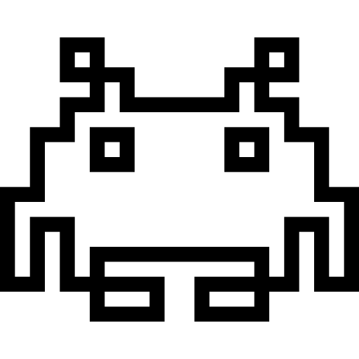 Space Invaders Png Image (gray, white, black, lavender, silver)