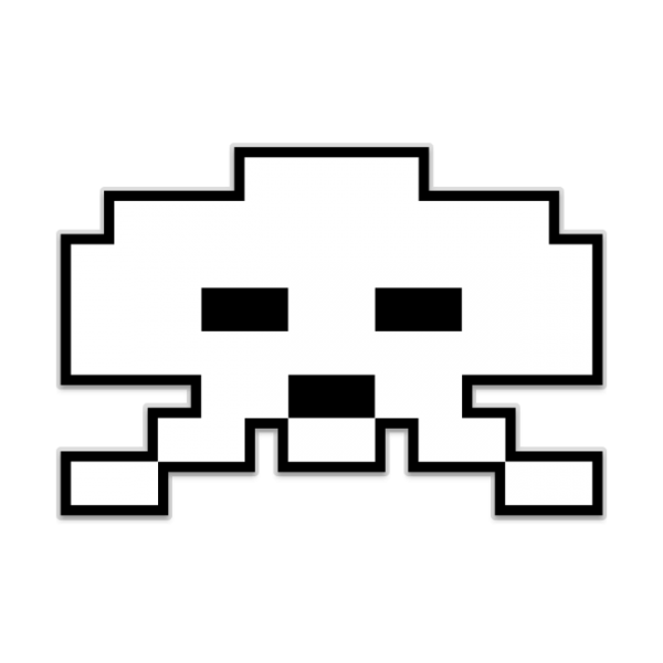 Space Invaders Png Pic (white, black, indigo, silver, gray)