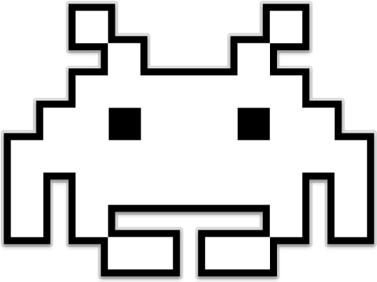 Space Invaders Png Picture (indigo, black, white, silver)