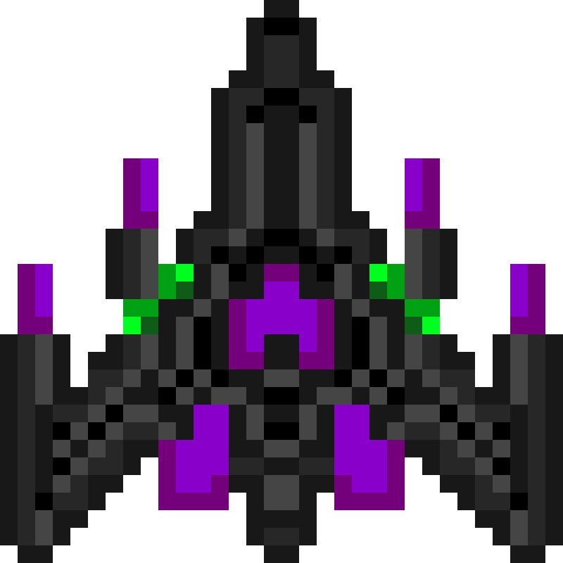 Space Invaders Ship Png Pic (purple, indigo, black)