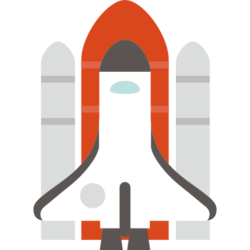 Space Shuttle Free Png Icon (lavender, black, chocolate, white, gray)