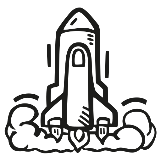 Spaceshuttlelaunch Free Nobackground Png Icon Download Path (black, white)