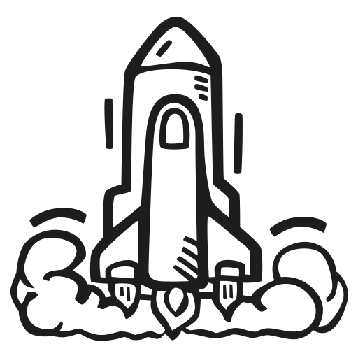 Spaceshuttlelaunch Free Png Icon Download (black)