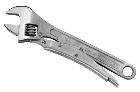 Spanner Png No Background (white, gray, silver)