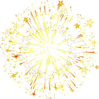 Sparkle Gold Fireworks Png Clipart (white, black)