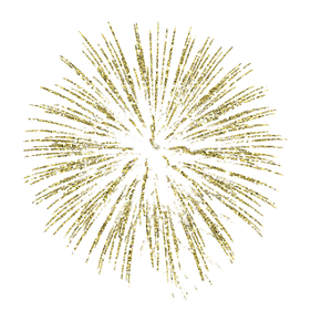 Sparkle Gold Fireworks Png Transparent Image (black)