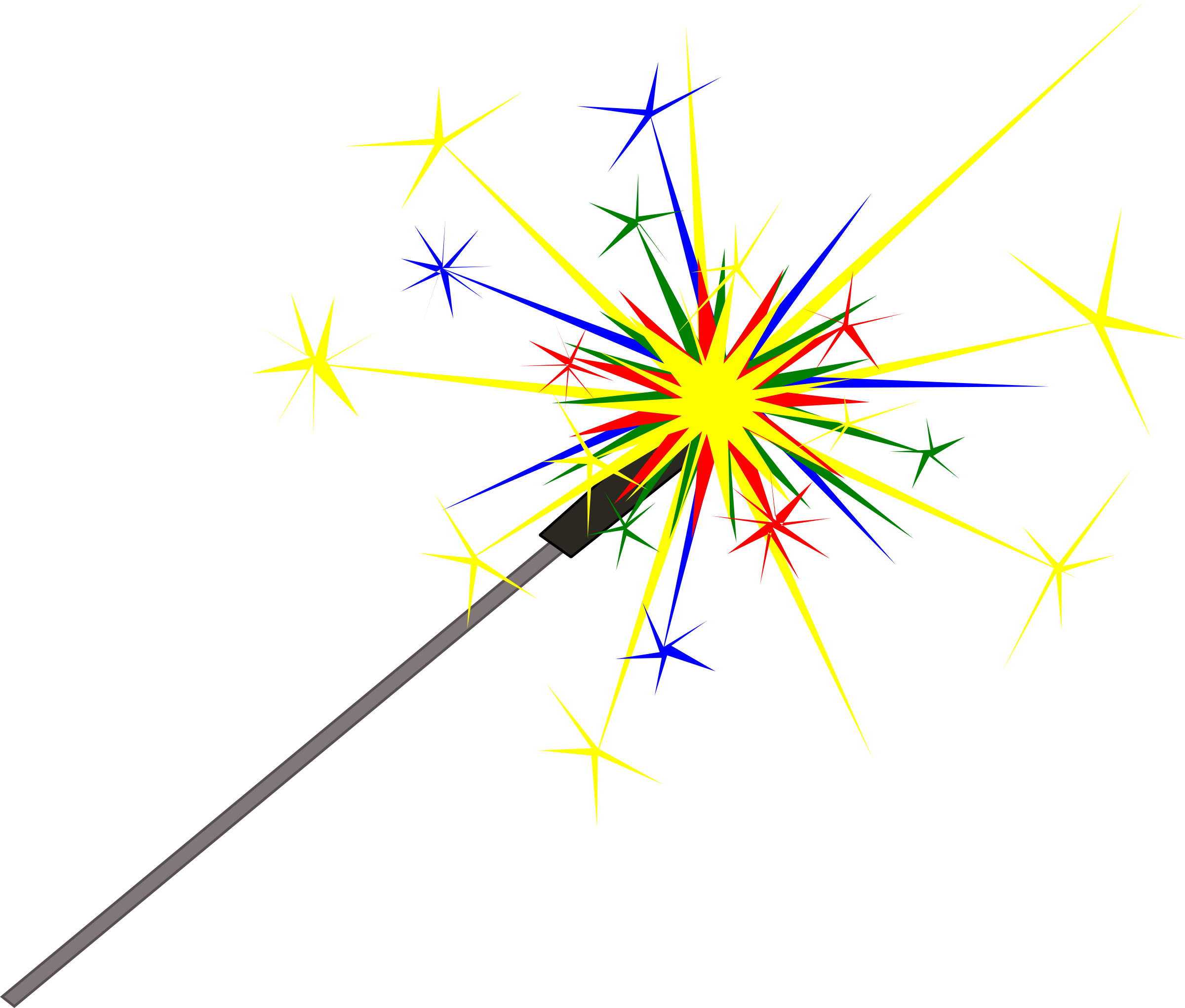 Sparkler Png Transparent (yellow, black)