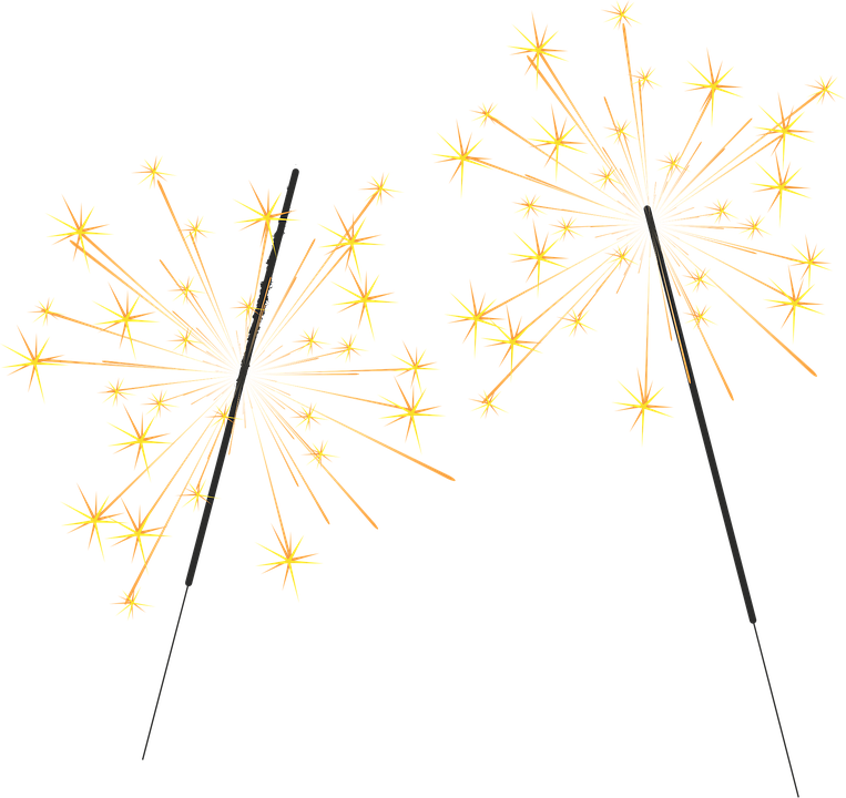 Sparkler Transparent Background (black)