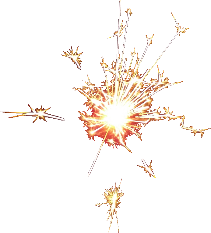 Sparkler Transparent Png (white, black)