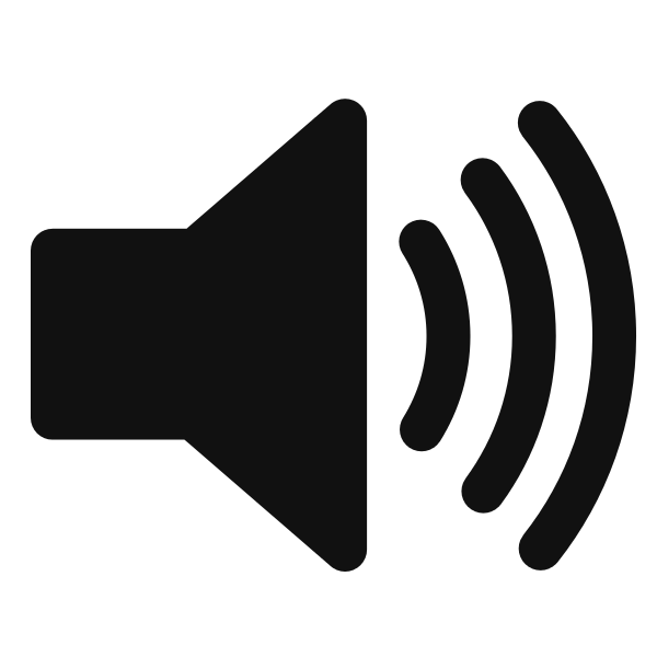 Speaker Sound Png Cutout (black)