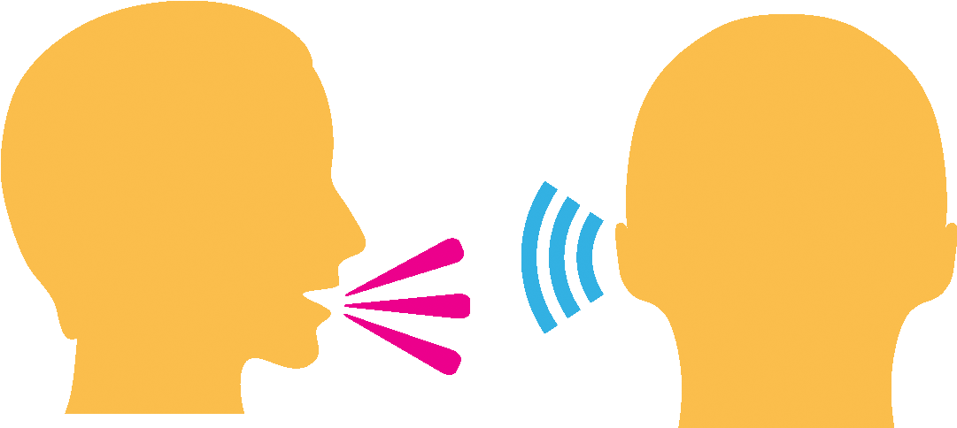 Speaking Listen Png Picture (black, salmon, olive)