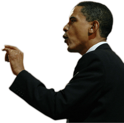 Speech Barack Obama Transparent Png (black)