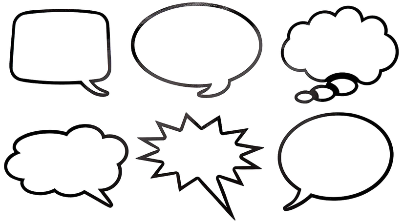 Speech Bubble Png Clipart 1 (black)