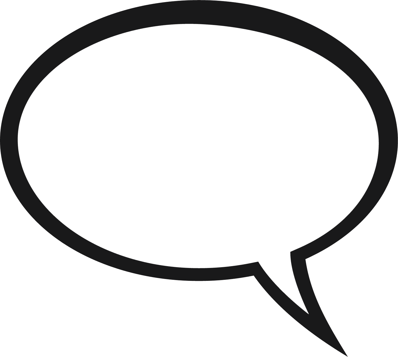 Speech Bubble Png Images (black, white)