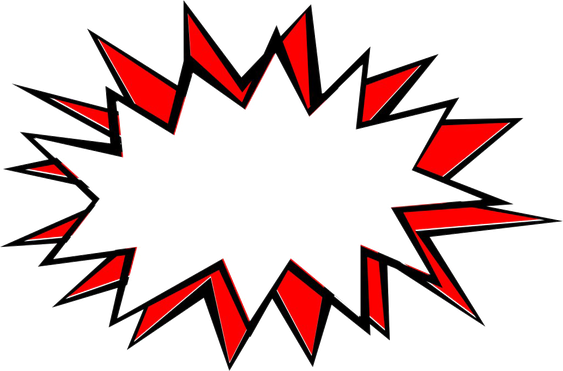 Speech Bubble Transparent Png (black, red)