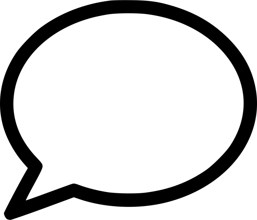 Speech Chat Bubble Png File (black)