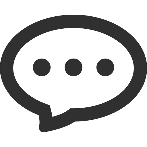 Speech Chat Icon Png Transparent Image (black)