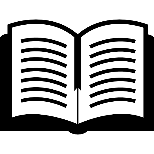 Open Book Png Cutout (indigo, black, white, silver)