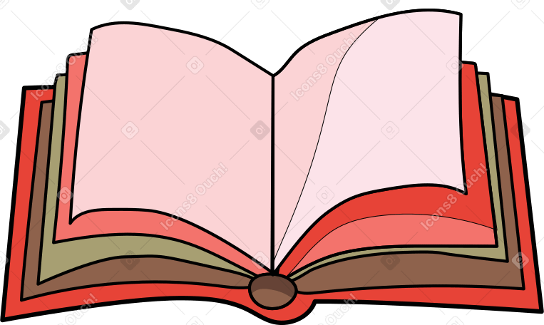 Open Book Png (gray, black, beige, salmon, pink)